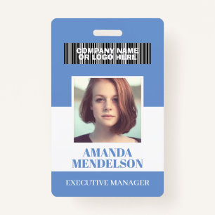 Personalised vertical photo ID Badge ID Badge