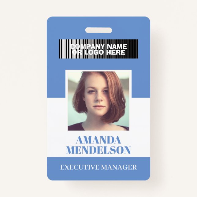 Personalised vertical photo ID  Badge ID Badge (Front)