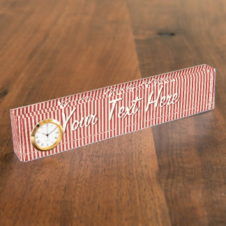 Personalised Vertical Retro Vintage Classic Stripe Nameplate