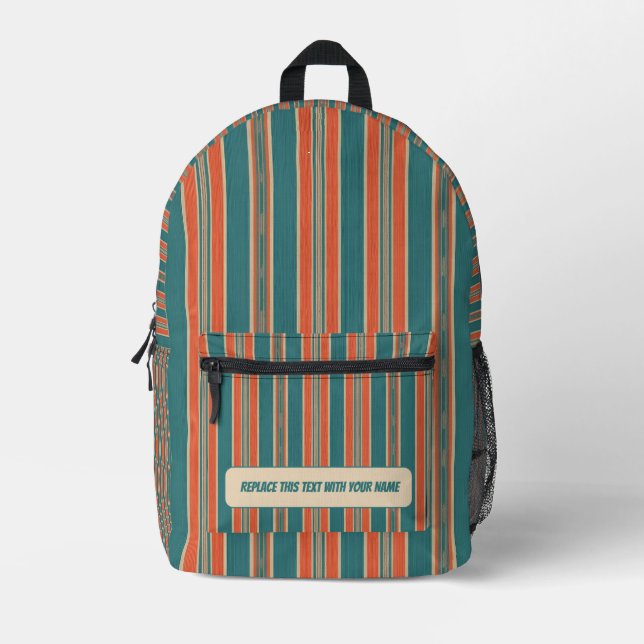 Personalised Vertical Stripe Backpack (Front)