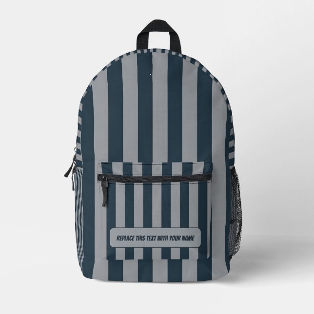 Personalised Vertical Stripe Backpack (Front)