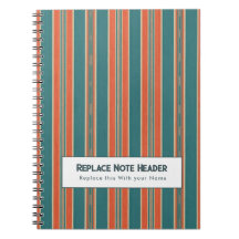 Personalised Vertical Stripe Teal Rust