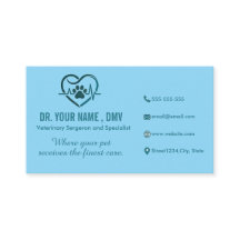 Personalised Vet Clinic Card with Pet Heart Logo