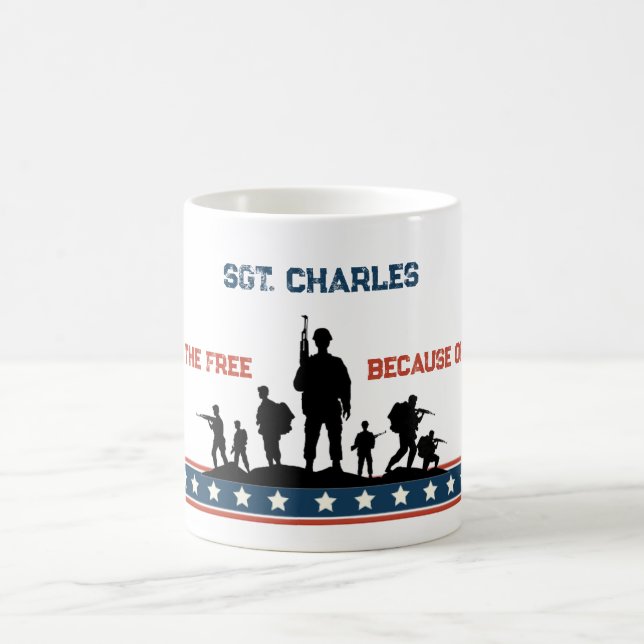 Personalised Veterans Day Mug Custom Name Military (Center)