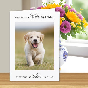 Personalised Veterinarian Veterinary Pet Photo Thank You Card