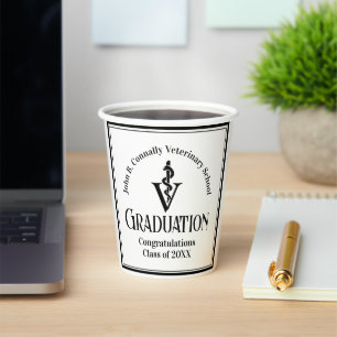 Personalised Veterinary School Graduation Party Paper Cups