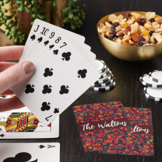 Personalised Vibrant Autumn Leaves Playing Cards