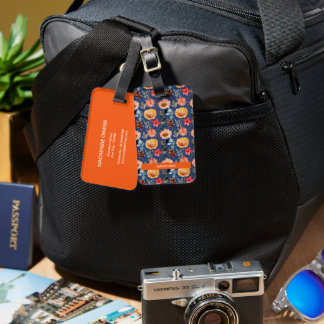 Personalised Vibrant Blooms Luggage Tag