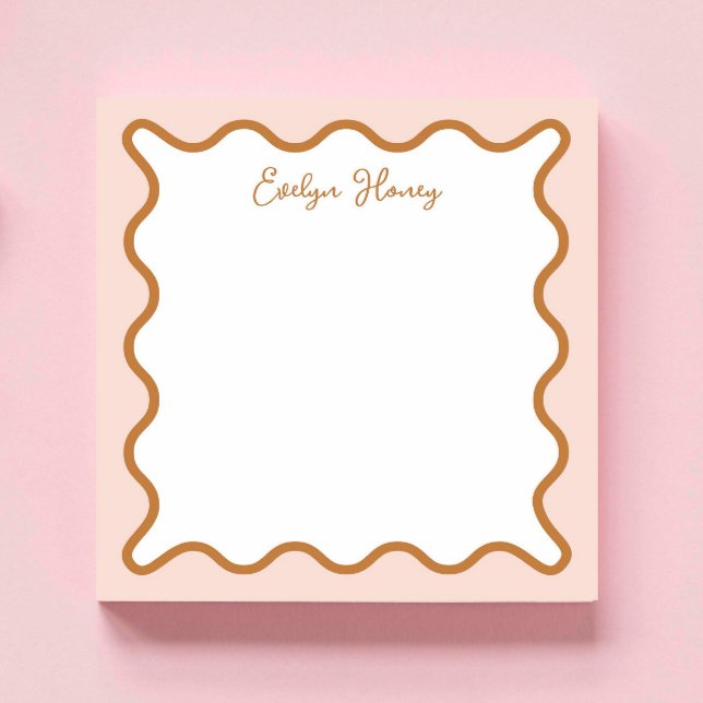 Personalised Vibrant Bold Colours Whimsical Wavy  Notepad (Creator Uploaded)