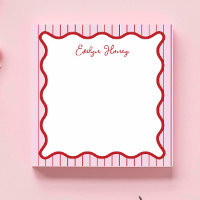 Personalised Vibrant Whimsica Pink Red Wavy