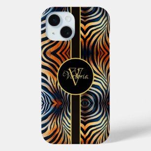Personalised Vibrant Zebra Stripes: Colourful iPhone 15 Case