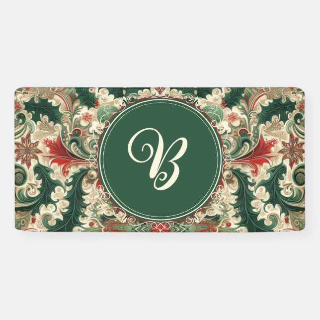 Personalised Victorian/Christmas  Banner (Horizontal)
