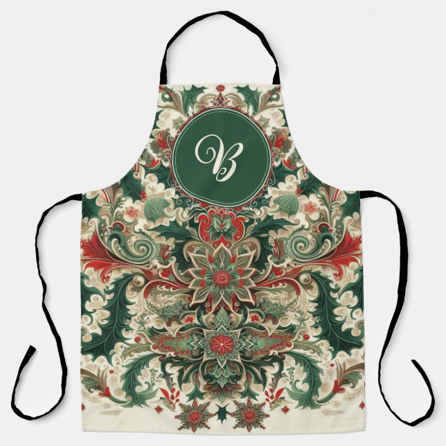 Personalised Victorian/Classic/Vintage Christmas Apron (Front)