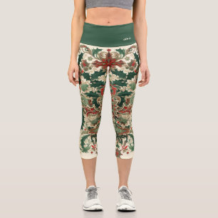 Personalised Victorian/Classic/Vintage Christmas Capri Leggings