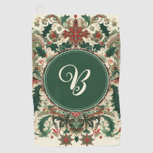 Personalised Victorian/Classic/Vintage Christmas Golf Towel