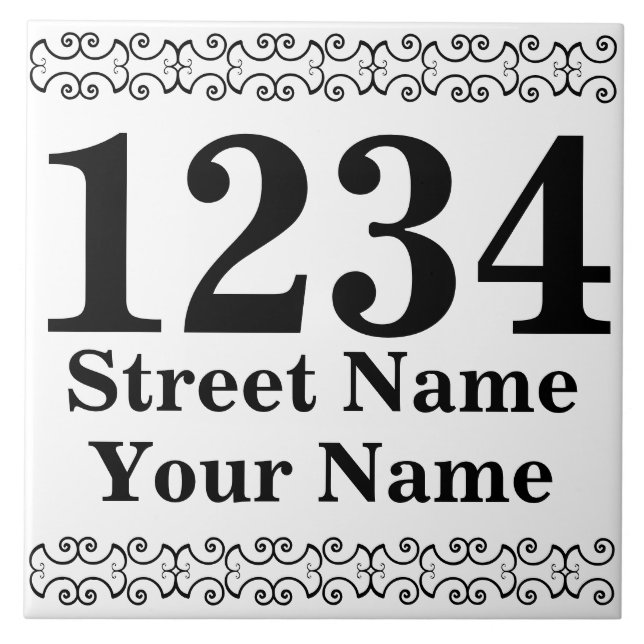 Personalised Victorian Street Address Tile (Front)