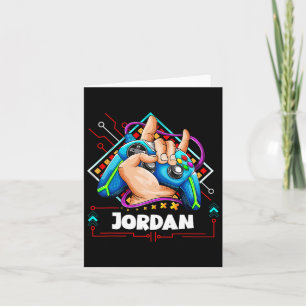 Personalised Video Game Design- Boys Named Jordan  Card