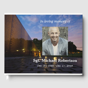 Personalised Vietnam Veteran Memorial Guest Book