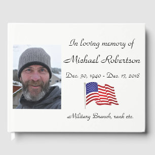 Personalised Vietnam Veteran Memorial Guest Book
