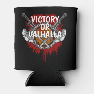 Personalised Viking Victory or Valhalla Battle Cry Can Cooler