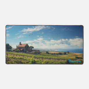 Personalised Vineyard Desk Mat