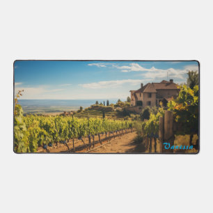 Personalised Vineyard Desk Mat