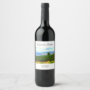 Personalised Vineyard Wine Label Design