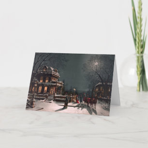 Personalised Vintage 1880 Victorian Christmas Card
