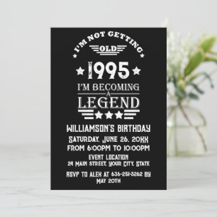 Personalised vintage 30th birthday cocktail party invitation