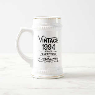 Personalised vintage 30th birthday gifts black beer stein