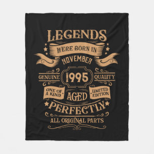 Personalised vintage 30th birthday whiskey themed fleece blanket
