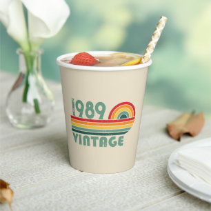 Personalised vintage 35th birthday gifts paper cups