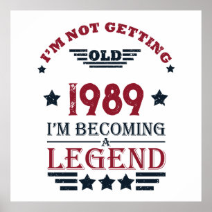 Personalised vintage 35th birthday gifts poster