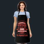 Personalised vintage 35th birthday gifts red apron<br><div class="desc">You can add some originality with this limited edition, premium quality, and original, classy, retro, and vintage-looking birthday graphic design with a cool typography font. This is a great gift idea for men, women, husbands, wives, girlfriends, and boyfriends who will love this one-of-a-kind piece of art. Unique and funny holiday...</div>