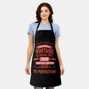 Personalised vintage 35th birthday party apron