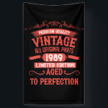 Personalised vintage 35th birthday party banner<br><div class="desc">Add some originality with this limited edition, premium-quality, classic, retro, and vintage-looking birthday graphic design featuring a cool typography font. It's a great gift idea for men, women, husbands, wives, girlfriends, and boyfriends who will love this one-of-a-kind piece of art. A unique and funny holiday gift for your birthday party....</div>