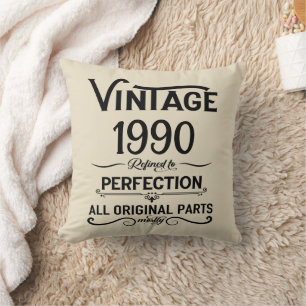 Personalised vintage 35th birthday party cushion
