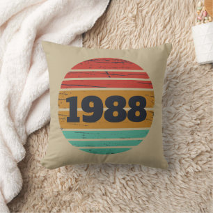 Personalised vintage 35th birthday party cushion