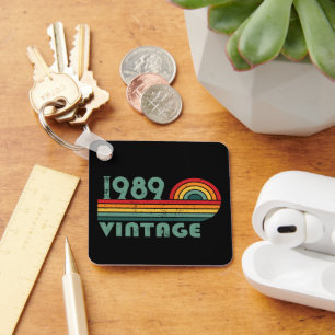 Personalised vintage 35th birthday party key ring