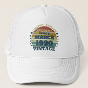 Personalised vintage 35th birthday party trucker hat