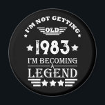 Personalised vintage 40th birthday gifts white magnet<br><div class="desc">You can add some originality with this limited edition, premium quality, and original, classy, retro, and vintage-looking birthday graphic design with a cool typography font. This is a great gift idea for men, women, husbands, wives, girlfriends, and boyfriends who will love this one-of-a-kind piece of art. Unique and funny holiday...</div>
