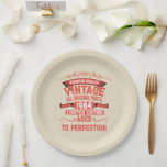 Personalised vintage 40th birthday red paper plate<br><div class="desc">You can add some originality with this limited edition, premium quality, and original, classy, retro, and vintage-looking birthday graphic design with a cool typography font. This is a great gift idea for men, women, husbands, wives, girlfriends, and boyfriends who will love this one-of-a-kind piece of art. Unique and funny holiday...</div>