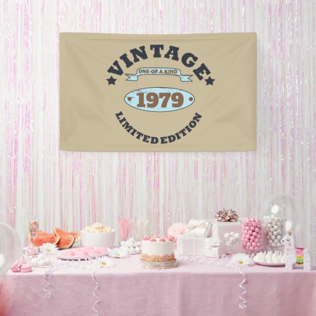 Personalised vintage 45th birthday gift banner (Party)