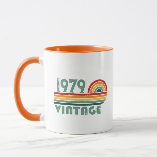 Personalised vintage 45th birthday gifts mug (Left)