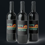 Personalised vintage 45th birthday gifts wine label<br><div class="desc">You can add some originality to your wardrobe collection with this vintage classic birthday graphic design with awesome typography font lettering; It is a great gift for men, women, husbands, wife, girlfriend, and boyfriend who will love this one-of-a-kind artwork. The best and most fun holiday present for your happy birthday...</div>