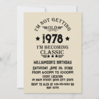 Personalised vintage 45th birthday party