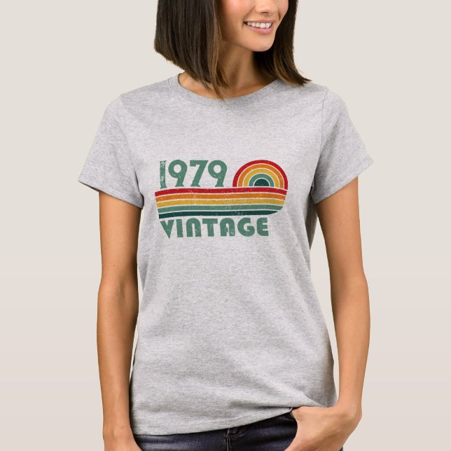 Personalised vintage 45th birthday womens gifts T-Shirt (Front)