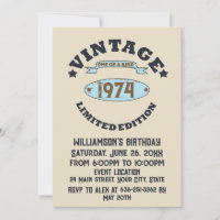 Personalised vintage 50th birthday cocktail party
