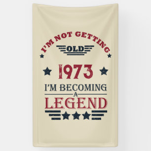 Personalised vintage 50th birthday gifts banner