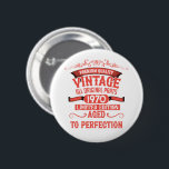 Personalised vintage 55th birthday party 6 cm round badge<br><div class="desc">Make your birthday special with this unique design. Add a touch of sophisticated elegance to your birthday celebration with our exquisite, one-of-a-kind designs. These graphics bring sophistication and originality to any product, creating a memorable and stylish gift. They are perfect for those who appreciate a touch of timeless glamour on...</div>